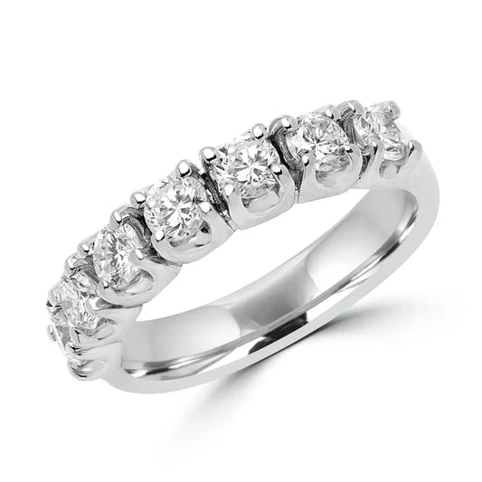 1.15ct Lab Diamond Semi-Eternity Ring | VS2+ | 10K White Gold