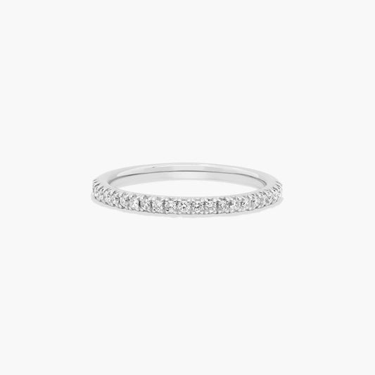 0.18ct Flush Fit French Pavé Diamond Wedding Ring | 10K Gold
