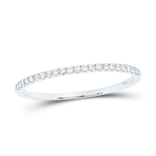 0.12ct Lab Diamond Stackable Band | 10K White Gold