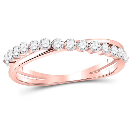 0.35ct Lab Diamond Stackable Band | 10K Rose Gold